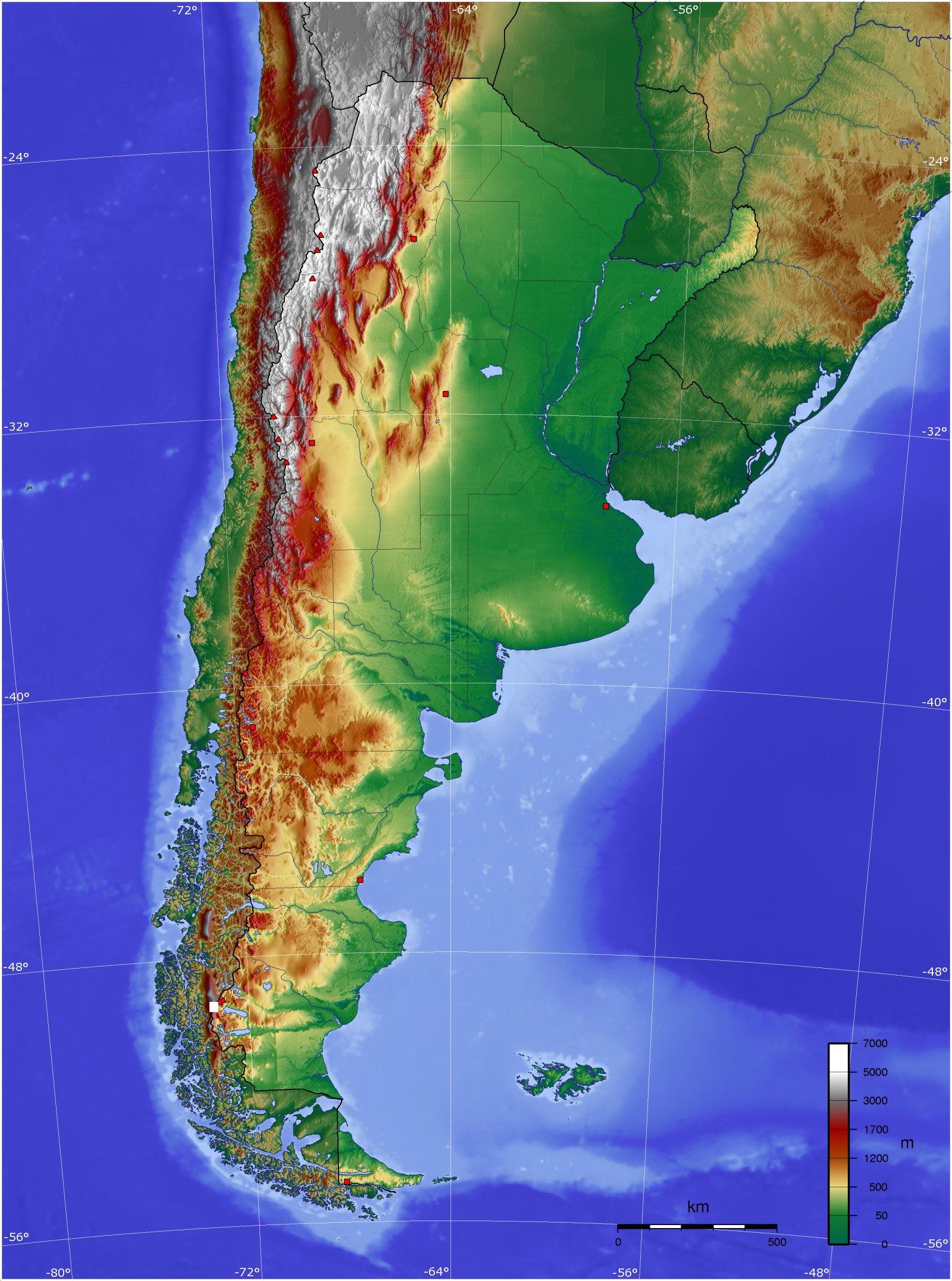 mapa Argentyny